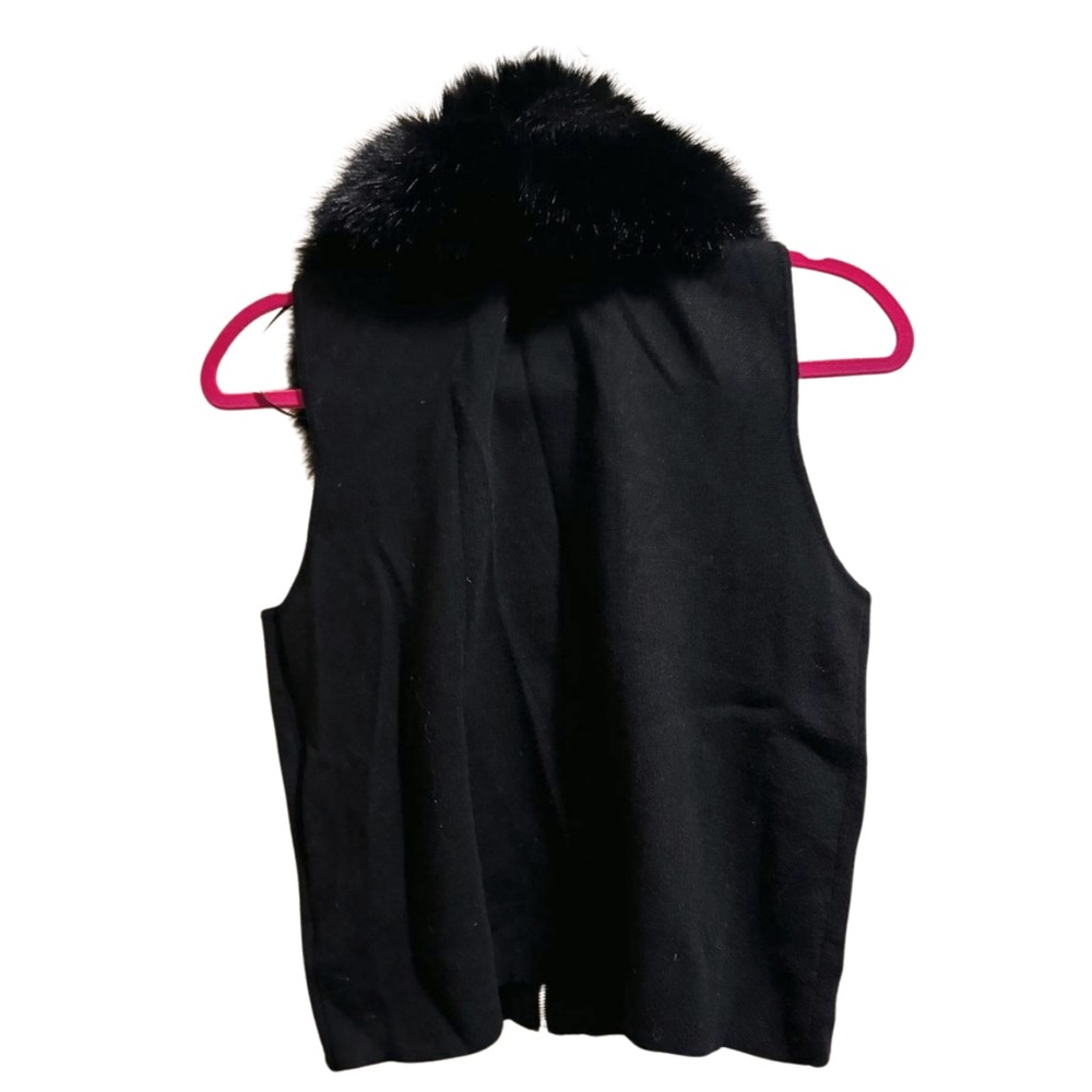 Camila Coelho Knit  Vest with Fur Collar - Picture 2 of 4